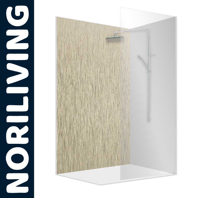 Moderne Duschabtrennung mit stilvollem Muster Duschwand mit elegantem Design und hochwertiger Verarbeitung