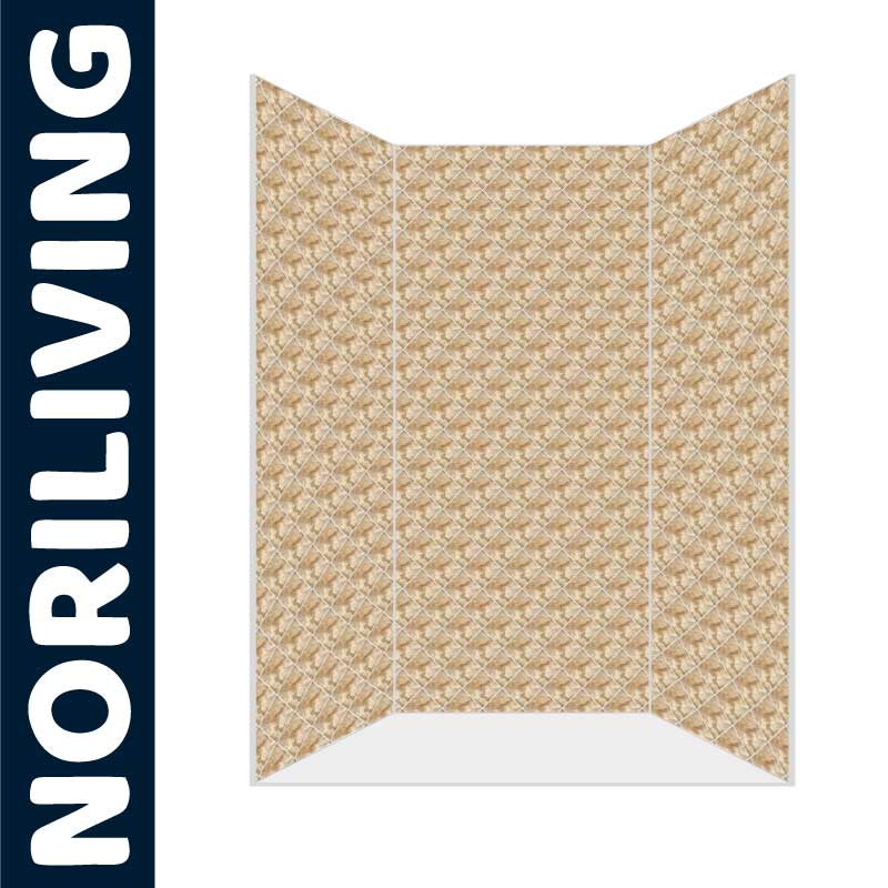 NoriLiving 3-Panel Raumteiler mit Rattan-Muster Raumteiler mit dreiteiligem Design und natürlichem Rattan-Muster von NoriLiving